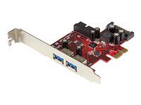 Startech 4 Port PCI Express USB 3.0 Card - 2 Ext & 2 Int (IDC) - SATA Power - USB adaptér - PCIe 2.0 nízký profil - USB 3.0 x 4 - pro P/N: ST1030USBM, ST7300USBME