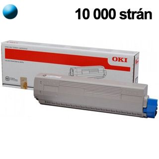 OKI MC853/MC873, originální toner, 10000 stran, azurová