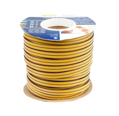 Samolepicí těsnění oken a dveří VOREL TO-76766 9x5,5mm TYP P hnědé 100m
