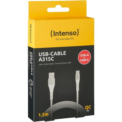 INTENSO A315C, Kabel USB 2.0-TypeC, 1,5m, bílý