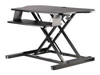 Startech Corner Sit Stand Desk Converter with Keyboard Tray, Large Surface 35" x 21", Height Adjustable Ergonomic Desktop/Tabletop Standing Workstation, Supports Dual Monitors - Corner Stand Up Desk Converter (ARMSTSCORNR) - Nástavec na stul - hranatý - cerná