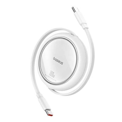 Baseus Datový kabel Free2Pull mini USB-C/USB-C 1,5m 100W bílý