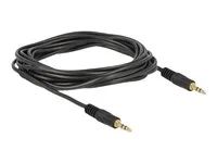 Audio kabel - mini-phone stereo 3.5 mm s piny (male) do mini-phone stereo 3.5 mm s piny (male) - 3 m - černá