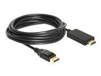 Kabel adaptéru - DisplayPort s piny (male) do HDMI s piny (male) - 5 m - trojnásobně stíněná kroucená dvoulinka - černá - pasivní