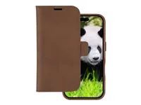Pouzdro s klopou pro mobilní telefon - kompatibilita s MagSafe - kůže full-grain - dark tan - pro Apple iPhone 16