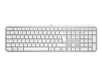 Klávesnice - podsvícená - bezdrátový - Bluetooth LE - QWERTY - americká angličtina - klávesový spínač: Scissor-Key - bledě šedá