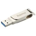 HAMA Rotate Pro, USB klíč, 128GB, stříbrný