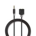 Kabel Jack 3,5mm konektor/Jack 3,5mm konektor 0,2m NEDIS CABW22100AT02
