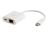 White - Síťový adaptér - USB-C - Gigabit Ethernet x 1 - bílá