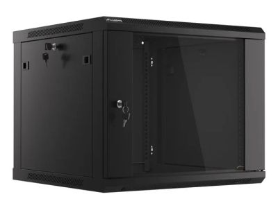 Lanberg racková skříň 19" pro montáž na stěnu 9u/600x600 (flat pack) V2 černá