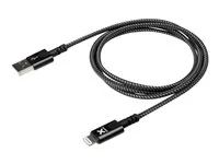 Kabel Lightning - USB s piny (male) do Lightning s piny (male) - 1 m - černá
