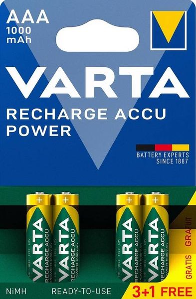 Varta Accu AAA 3+1x R2U 1000 mAh
