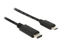 USB kabel - USB-C (M) do Micro USB typ B (M) - USB 2.0 - 3 A - 50 cm - černá
