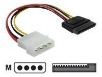 Adaptér napájení - SATA napájení (M) do 4 pinové interní napájení (M) - 6 cm