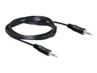 Audio kabel - mini-phone stereo 3.5 mm s piny (male) do mini-phone stereo 3.5 mm s piny (male) - 2.5 m - černá