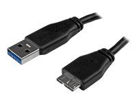 Mobile Charge Sync USB 3.0 Micro B Cable for Smartphones and Tablets (USB3AUB50CMS) - Kabel USB - Micro-USB typu B (M) do USB typ A (M) - USB 3.0 - 50 cm - lisovaný - černá - pro P/N: S2510BU33PW, S251BMU3FP, S251BRU33, SLSODDU33B, SM2NGFFMBU33, UNI251BMU33