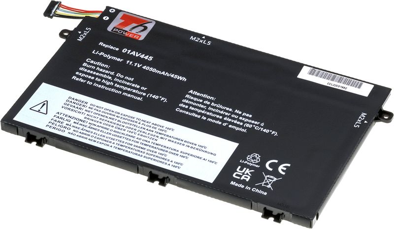 Baterie T6 Power pro Lenovo ThinkPad E480, E490, E580, E590, E14, E15, 4050mAh, 45Wh, 3cell, Li-pol