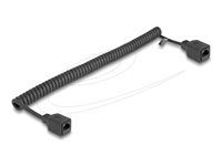 RJ45 Coiled Cable jack to jack Cat.5e UT