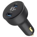 GEMBIRD Car Charger, Nabíječka USB/USB-C, 65W