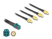 Cable Mini FAKRA Z jack quad to 4 x SMA