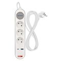 Prodlužovací přívod 3 zásuvky 2m EMOS P1312FC USB s vypínačem
