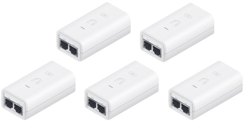 Ubiquiti POE-24-12W-G-WH,GB PoE Injektor,24V/0,5A(12W),5ti pack
