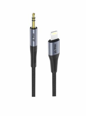 Adaptér iPEAX 90010138 Lightning / JACK 3,5mm (pro poslech hudby) Black