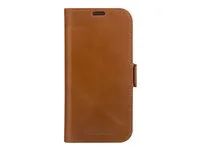 Pouzdro s klopou pro mobilní telefon - kůže full-grain - bronz - pro Apple iPhone 13, 14, 15, 16e, 17e