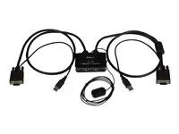 USB Powered with Remote Switch - KVM with VGA - Dual Port VGA KVM Switch (SV211USB) - Přepínač KVM - 2 x KVM port(s) - 1 místní uživatel - desktop