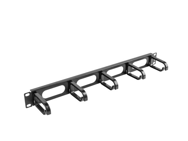 LANBERG19" panel pro správu kabelů 5 kroužků - typ b 1U černý