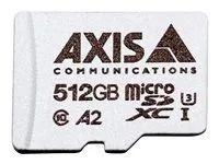 Paměťová karta flash (adaptér microSDXC na SD zahrnuto) - 512 GB - A2 / UHS-I U3 / Class10 - microSDXC UHS-I - bílá (balení 10) - pro AXIS D3110, M3085, M3086, M3215, M5075, M7116, Q1656, Q1715, Q1942, Q6100; P37 Series