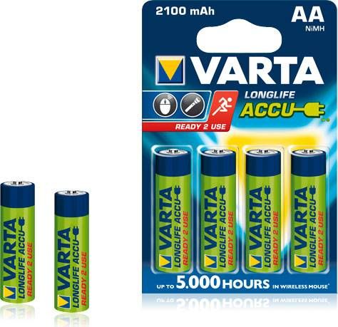 Varta LongLife Accu AA 4x R2U 2100mAh