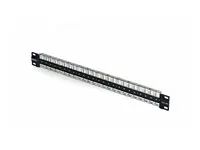 Startech - Záslepný patch panel keystone - pro RJ45 - montáž na stenu, montáž do racku - CAT 6a/8 - STP/UTP - cerná - 1U - 19" - 48 portu - kompatibilní s TAA