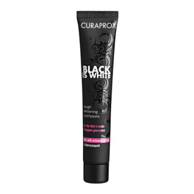 Curaprox Black is White bělící zubní pasta s aktivním uhlím 90 ml