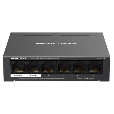 MERCUSYS MS106GP, 6portový 1000 Mbps stolní přepínač