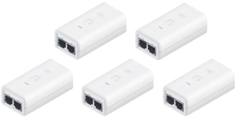 Ubiquiti POE-24-12W-G-WH,GB PoE Injektor,24V/0,5A(12W),5ti pack