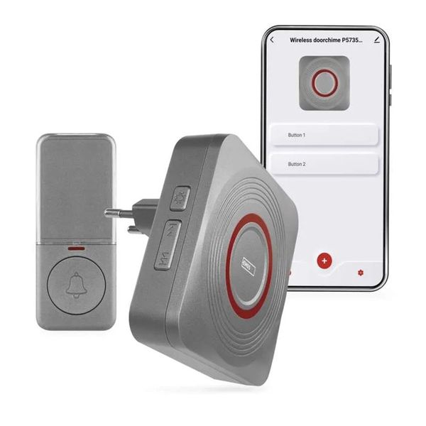 GoSmart domovní bezdrátový zvonek P5735SS do zásuvky s WiFi