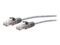 Gray - Patch kabel - RJ-45 (M) do RJ-45 (M) - 2.7 m - 4.8 mm - UTP - CAT 6a - lisovaný, provedení bez hrbolků - šedá