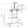 SBOX FS-3610, TV floor stand on wheels