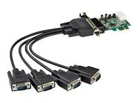 Full/Low-Profile (PEX4S953LP) - Sériový adaptér - PCI Express x1 nízký profil - RS-232 x 4