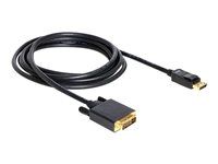 Kabel DVI - DisplayPort (M) do DVI-D (M) - 3 m - křídlové šrouby
