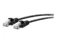 Black - Patch kabel - RJ-45 (M) do RJ-45 (M) - 4.5 m - 4.8 mm - UTP - CAT 6a - lisovaný, provedení bez hrbolků - černá