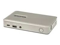 Startech USB C Dock, USB-C to DisplayPort 4K 30Hz or VGA, Mini USB-C Laptop Docking Station with 65W Power Delivery Pass-Through Charging, 4-Port USB 3.1 Gen 1 Hub, GbE - Universal USB Type C Port Replicator (DKM30CHDPDUE) - Dokovací stanice - USB-C 3.2 Gen 1 - VGA, DP - 1GbE - kompatibilní s TAA - Velká Británie, Evropa