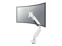 Montážní sada - plný pohyb - pro Displej LCD - hliník - bílá - velikost obrazovky: 10"-49" - upevnění svorkou, průchodka, upevnitelné na stůl