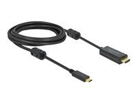 Kabel video/audio - USB-C s piny (male) do HDMI s piny (male) - 3 m - černá - podporuje 4K, aktivní