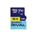 Paměťová karta GOODRAM Rival microSD 64 GB V30 UHS-III s adaptérem