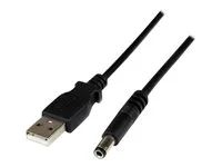USB A to 5.5mm DC - 1 Meter USB to 5.5mm DC Plug (USB2TYPEN1M) - Elektrický kabel - USB (pouze napájení) (M) do DC jack 5,5 x 2,5 mm (M) - 1 m - lisovaný - černá - pro P/N: HDBOOST