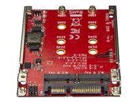Dual Slot - for 2.5in Drive Bay - RAID - M.2 SSD - M.2 Adapter - M.2 SSD Adapter (S322M225R) - Řadič úložiště (RAID) - M.2 - M.2 Card - RAID 0, 1, JBOD, BIG - SATA 6Gb/s - červená