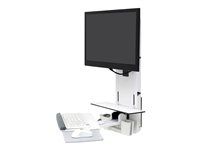Montážní sada pro monitor / klávesnici (vertikální) - sezení a stání - montáž na stěnu - až 24" - bílá