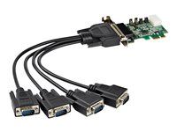 Full/Low-Profile (PEX4S953LP) - Sériový adaptér - PCI Express x1 nízký profil - RS-232 x 4